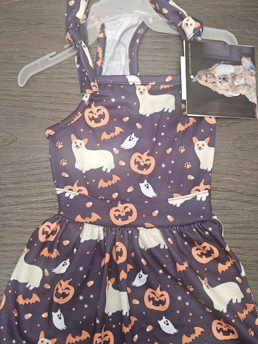 Jessica Simpson Dog Halloween Dress w/Ghosts and Pumpkins - Small - NWT